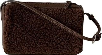 Generic Faux Fur Casual Crossbody Bag Small Comfortable Shoulder Simple PillowPurse(Coffee)