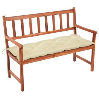 vidaXL Banco De Jard&iacute;n Con Coj&iacute;n Madera Maciza De Acacia 120 Cm Vidaxl