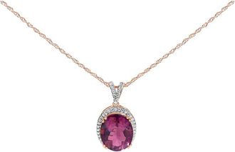House of Brilliance Haus Of Brilliance Silver Diamond & Pendant Necklace