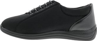 Drew Womens Tulip Shoes In Black/black Stretch