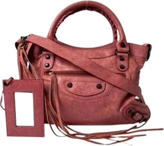 Balenciaga Pre-owned Handbags, female, Pink, Size: ONE SIZE Pre-owned Vintage Shoulder Bag