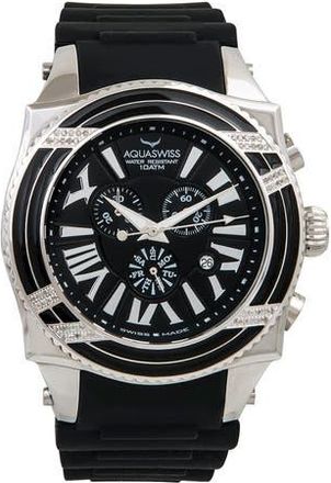 Aquaswiss Mens Swissport XG D Diamond Sporty Watch, 63mm - 0.75 ctw in Black-Silver at Nordstrom Rack