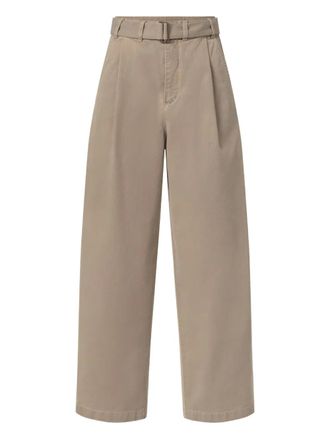 SOEUR Gaby belted-detail trousers - Neutrals