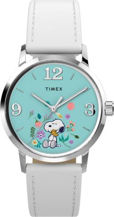 Timex Peanuts Marlin Womens White Watch TW2Y68800 Leather - One Size