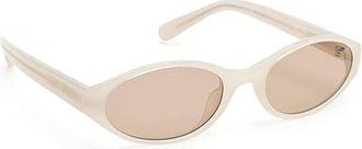 Quay Aura Points Fashion Sunglasses Bone/Brown, Plastic/Polycarbonate