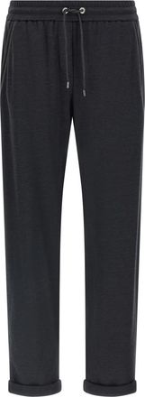 Brunello Cucinelli Grey Shiny Pocket Detail joggers