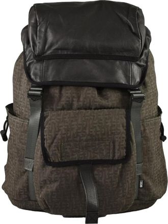 Diesel Drawstring Rugzak met Leren Details - Heren - Rugzakken - Bruin - ONE Size - Tassen