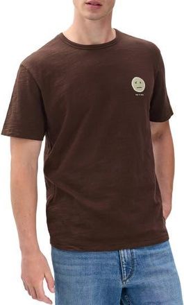 Rag & Bone Embroidered Sour Face T-Shirt in Brwmt at Nordstrom Rack, Size Xx-Large