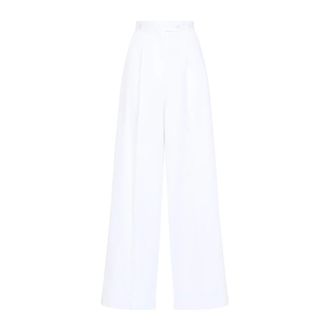Givenchy Pleated Pants - Dames - Wijde Broeken - Wit - S - Katoen - Broeken