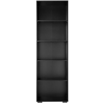 TecTake Estanter&iacute;a de MDF con 5 apartados, vers&aacute;til, 60 x 30 x 190 cm, negro