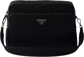 Prada Black Logo Large Crossbody Bag