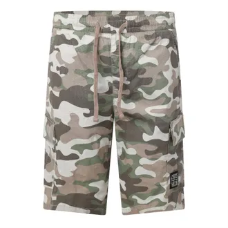 Crosshatch Heren Camouflage Cargo Shorts (Kiezelsteentjes)