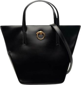 Cartier Pre-owned Tote Bags, female, Black, Size: ONE SIZE Pre-owned Panthere Leather 2way Bag