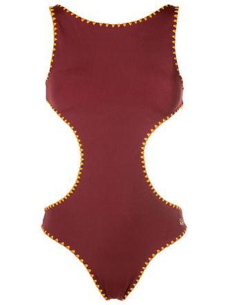 Brigitte Costume intero con cut-out - Rosso