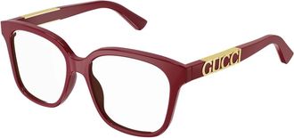 Gucci Zonnebril - Dames - Brillen - Rood - 53 MM - Accessoires