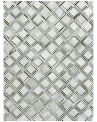 Exquisite Rugs Natural Hide Hand Tufted Leather Hide Area Rug