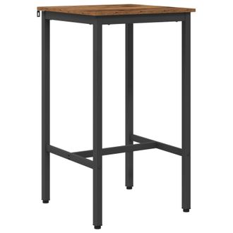 vidaXL Tavolo Da Bar 52 X 52 X 90 Cm Legno Ingegnerizzato Legno Antico Vidaxl