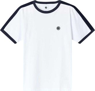 Pretty Green Heren Denton Katoen Regular T-shirt (Wit)