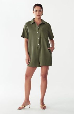 ST MRLO Sandra Romper in Olive at Nordstrom, Size 10