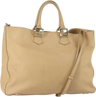 Fendi Pre-owned Tote Bags, female, Beige, Size: ONE SIZE Pre-owned Tote Bag