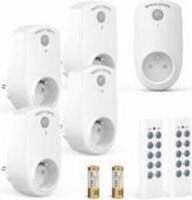 OEM Juego De 5 Enchufes Inal&aacute;mbricos Con Control Remoto - Alcance De 30 M - Incluye 2 Mandos A Distancia - Interruptor De Encendido/apagado - Carcasa De A