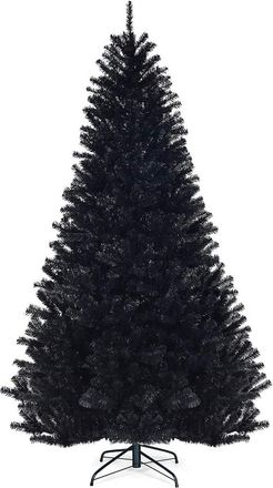 Costway Costway &Aacute;rbol De Navidad Artificial 225cm Con Puntas De Pvc Y Soporte De Metal Navidad Decoraci&oacute;n Color Negro