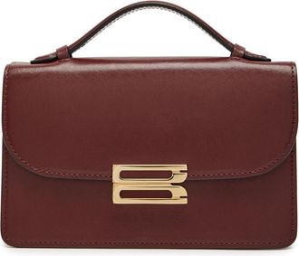 Victoria Beckham Dorian Mini Grained-leather top Handle bag - Burgundy - One Size