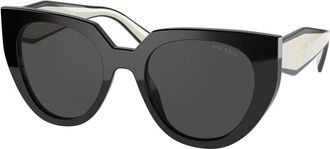 Prada PR 14WSF Asian Fit 09Q5S0 Womens Sunglasses Black Size 53