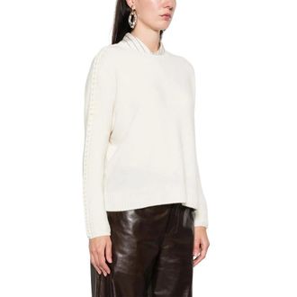 Kujten Kujten, Truien & Vesten, Dames, Wit, S, Wol, Amea Sweater
