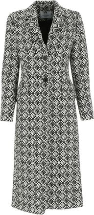 Marine Serre Embroidered Wool Blend Coat