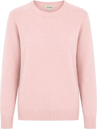 KANGRA Trui met ronde hals van kasjmier - Dames - Ronde hals truien - Roze - 3XL - Kasjmier - Truien & Vesten
