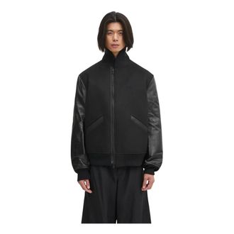 Yohji Yamamoto Jassen, Heren, Zwart, M, Katoen, Letterman Jacket
