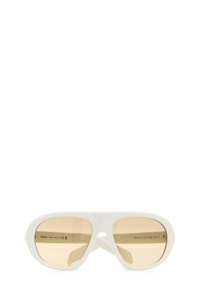 Prada White Acetate Sunglasses - White