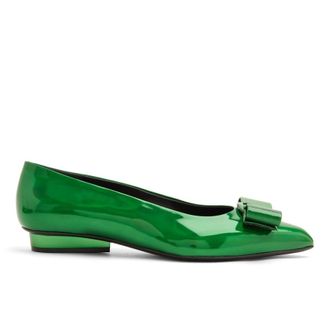 Ferragamo Salvatore Ferragamo Ladies Green Viva Ballet Flats, Brand Size 6.5
