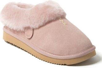 Dearfoams Fireside Adelaide Genuine Shearling Clog Slipper in Dusty Pink at Nordstrom, Size 11
