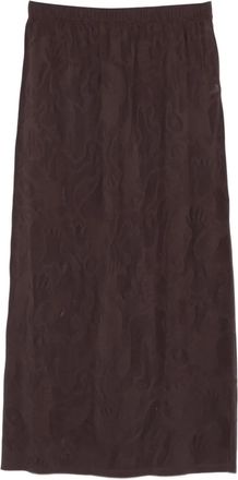 Pleats Please Issey Miyake A-Poc Hopping midi skirt - Bruin