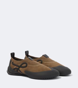 Loewe Zapatos slip-on Grip Aqua de ante