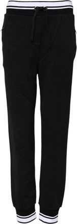 Dolce & Gabbana Womens Cotton Mid-Waist Joggers Black