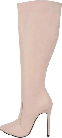 Generic Women Over Knee Boots Pointed Toe High Heel Side Zipper Pu Leather Long Winter Casual Boot