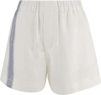 J.W.Anderson Linen Cropped Trousers with Elasticated Waistband