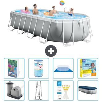 Intex Piscina Prism Frame Oval - 610x305x122 Cm - 9-piezas S572