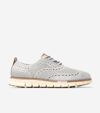 Cole Haan Mens ZER&Oslash;GRAND Remastered Stitchlite Wingtip Oxford Shoes - Grey Size 10.5