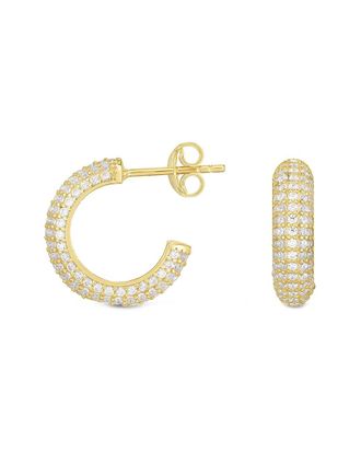 Sphera Milano 14K Over Silver Cz Earrings