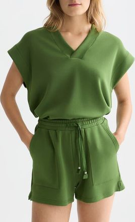 Scotch & Soda Short Sleeve Sweater in Garden Green at Nordstrom, Size X-Small