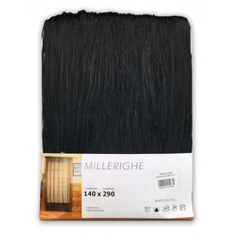 Trade Shop Trade Shop - Cortina Divisoria Decorativa Para Interiores De 140 X 290 Cm Con Hilos Sombreados - Negro