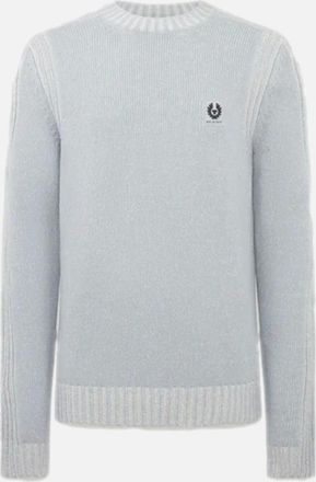 Belstaff Mens Belstaff Seasonal Watch Crewneck Jumper Quarry Blue/Silver Birch - Grey - Size: 38