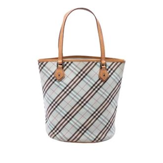 Burberry Borsa Tote Pre-owned in Tela - - Pre-owned - Donna - Blu - ONE SIZE