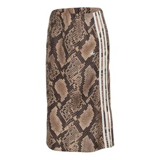 adidas (WMNS) adidas Snake Print Satin Skirt Asia Sizing Linen Magic Beige KX1894