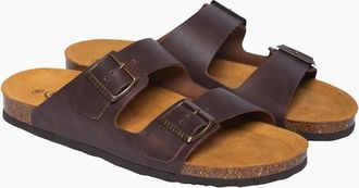 Plakton Mens Plakton Mens Barna Two-Strap Sandals - Brown - Size: 9.5