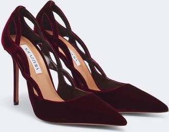 Aquazzura Contour velvet pumps